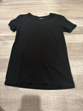 JONES NEW YORK Black Short Sleeve Crewneck Tee